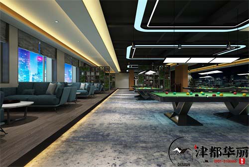 中宁凯德台球厅设计装修方案鉴赏|中宁台球厅设计装修公司推荐