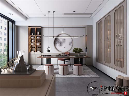 中宁悠然闲庭茶社设计方案鉴赏|中宁茶社设计装修公司推荐