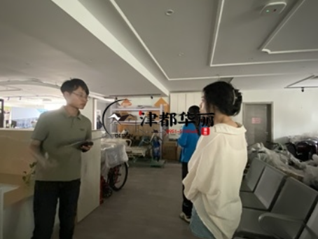 中宁装修公司|中宁鑫乐康养店改造设计装修项目现场勘察